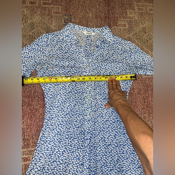 Tanner vintage elephant print lightweight button down long sleeve midi dress  8 - Picture 10 of 14